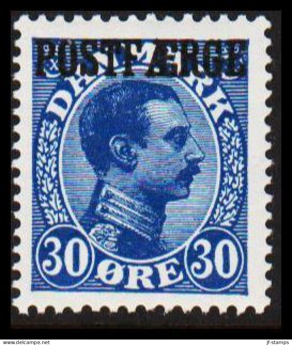 1922. Parcel Post (POSTFÆRGE). Chr. X. 30 Øre Blue. (Michel PF7) - JF531171 - Colis Postaux