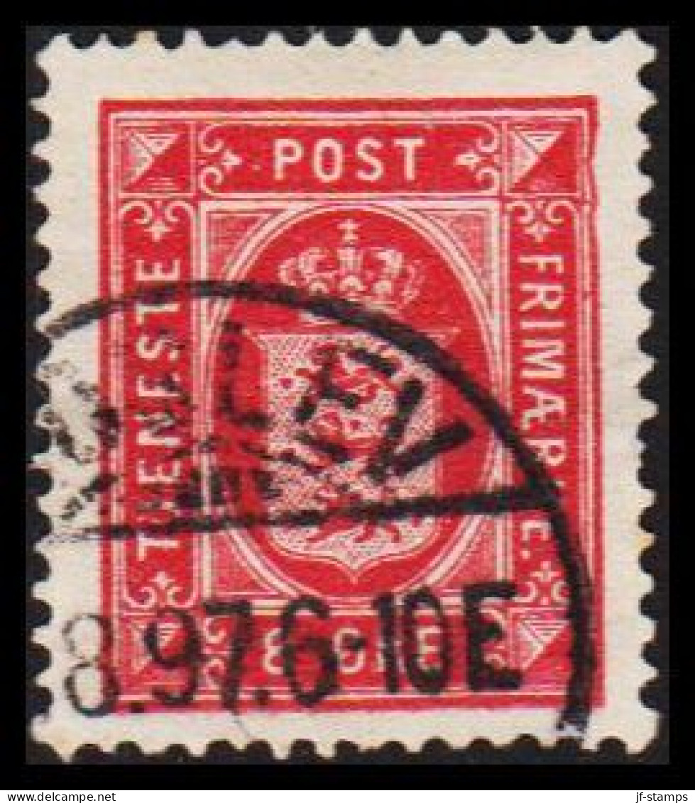 1879. Official. 8 Øre . Perf. 14x13½ Cancelled ROSLEV 8.97. (Michel D6YA) - JF531187 - Dienstzegels