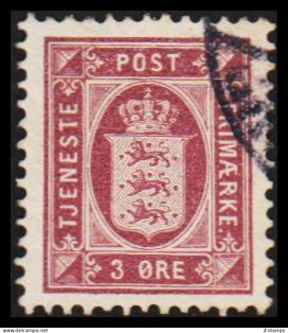 1906. DANMARK. Official. 3 ØRE TJENESTEFRIMÆRKE Watermark New Crown Perf 12½.  (Michel Di 4ZB) - JF531188 - Dienstmarken