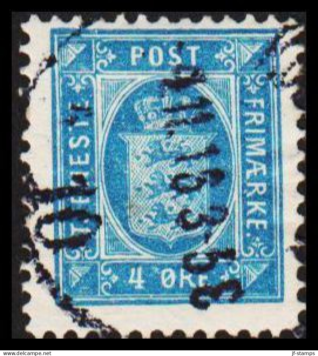 1896. DANMARK. OFFICIAL 4 øre. Cancelled KJØBENHAVN 9.11.16. Unusual. (Michel D5YB) - JF531189 - Dienstzegels