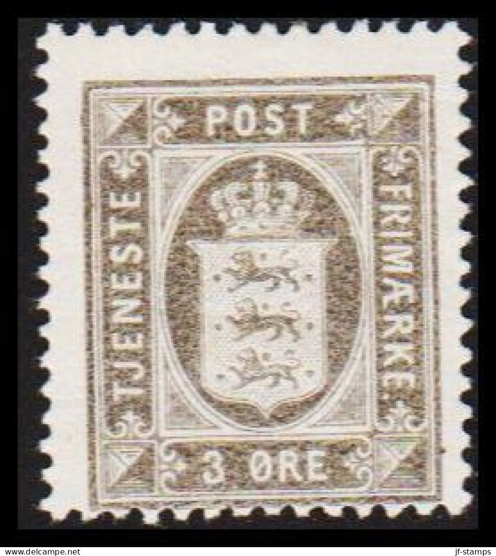 1914. Official. 3 Øre. Perf. 14x14½. Hinged. (Michel D12) - JF531195 - Dienstzegels