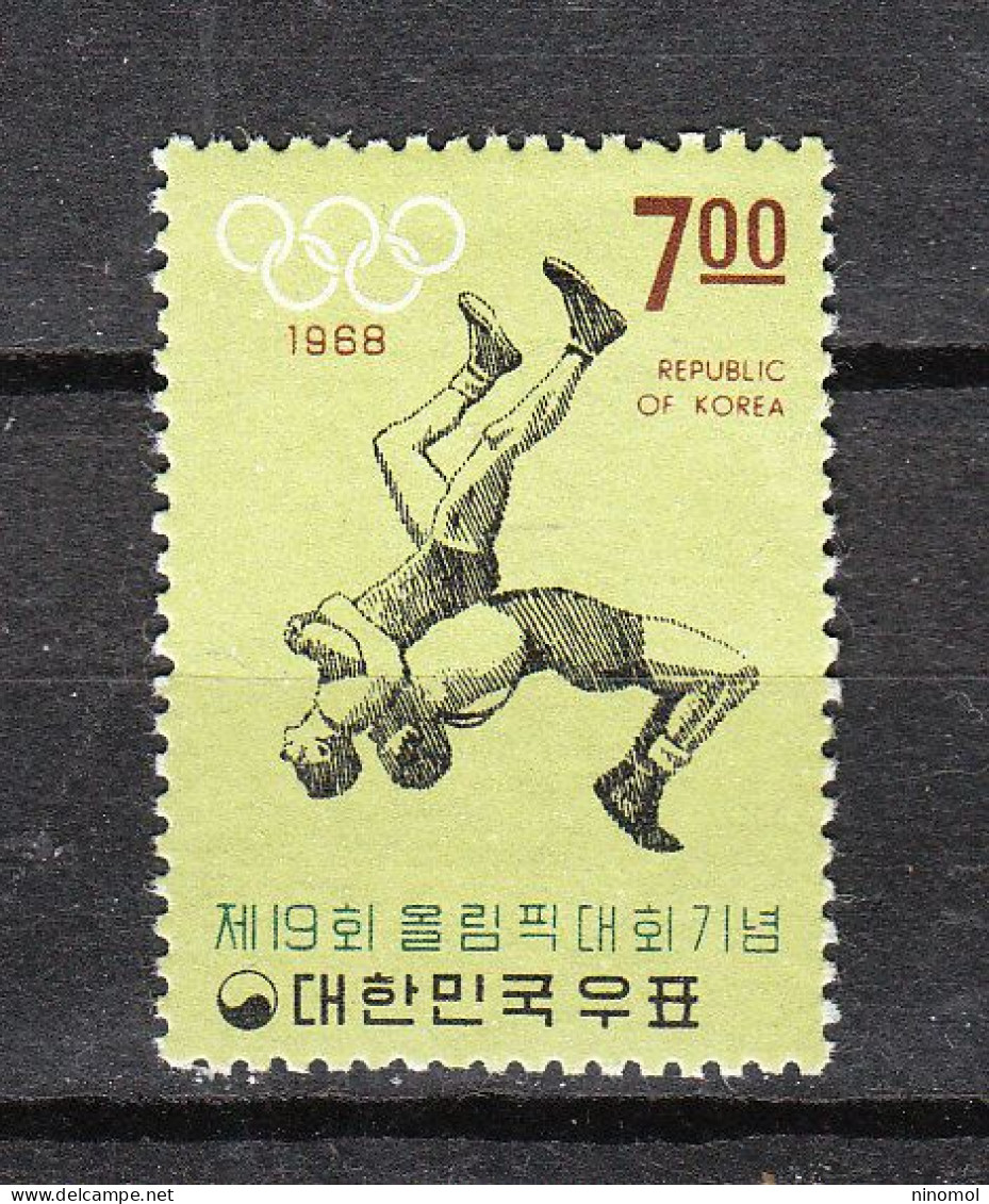 Korea Sud - 1968. Lotta Olimpiadi Tokyo. Wrestling. Tokyo Olympics. MNH Freshhigh Values - Lutte