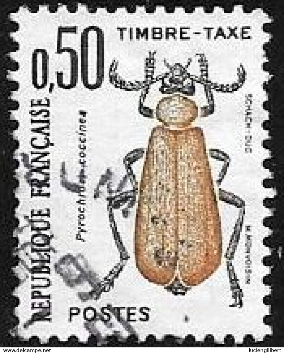 TAXE  -  TIMBRE N° 105     -   INSECTES  -     OBLITERE  -  1982 - 1960-.... Usati