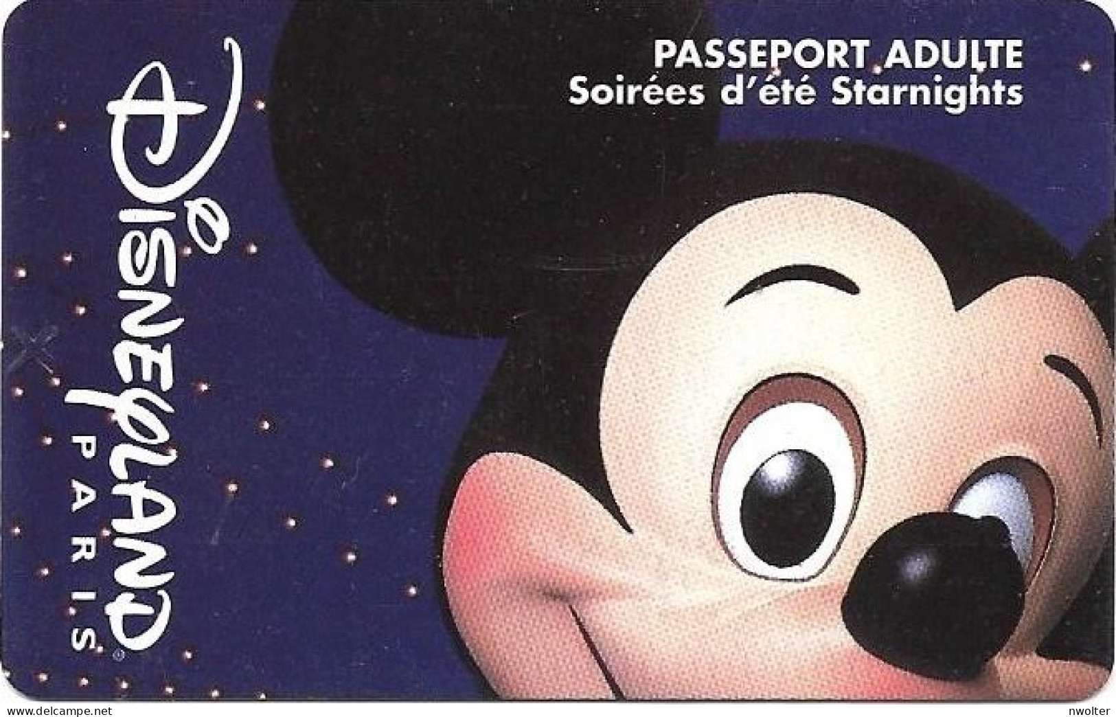 @+ Passeport Disneyland Paris - Soirées D'été Starnights Mickey - Verso 08/98 - Passeports Disney