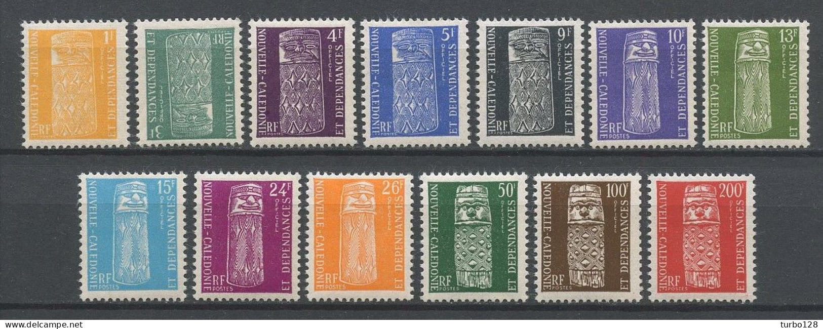 CALEDONIE 1959 Service N° 1/13 ** Neufs MNH Superbes C 65 € Totems - Service