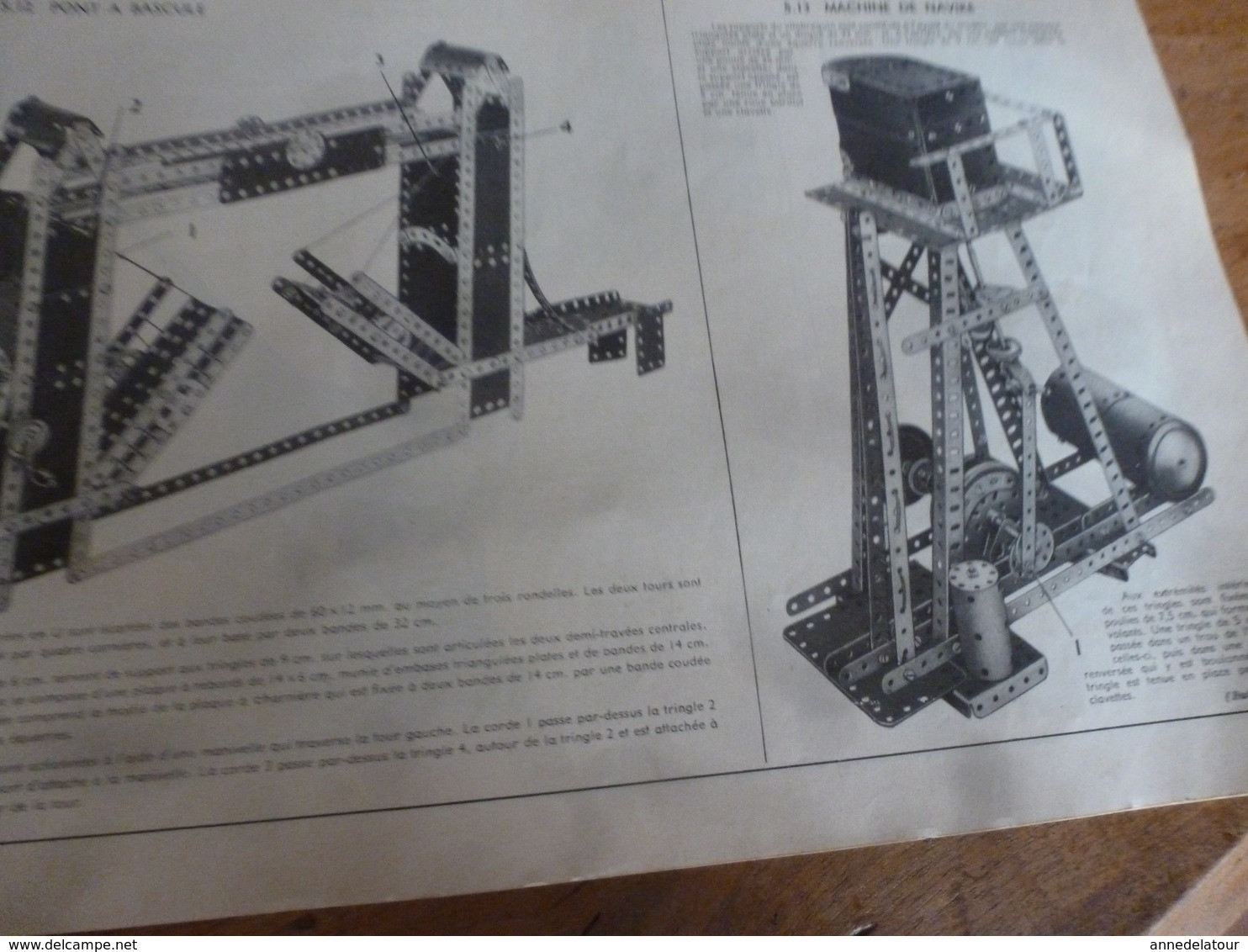 Manuel d'Instruction  MECCANO n° 4A- avec modèles de constructions (24 pages compris couverture)