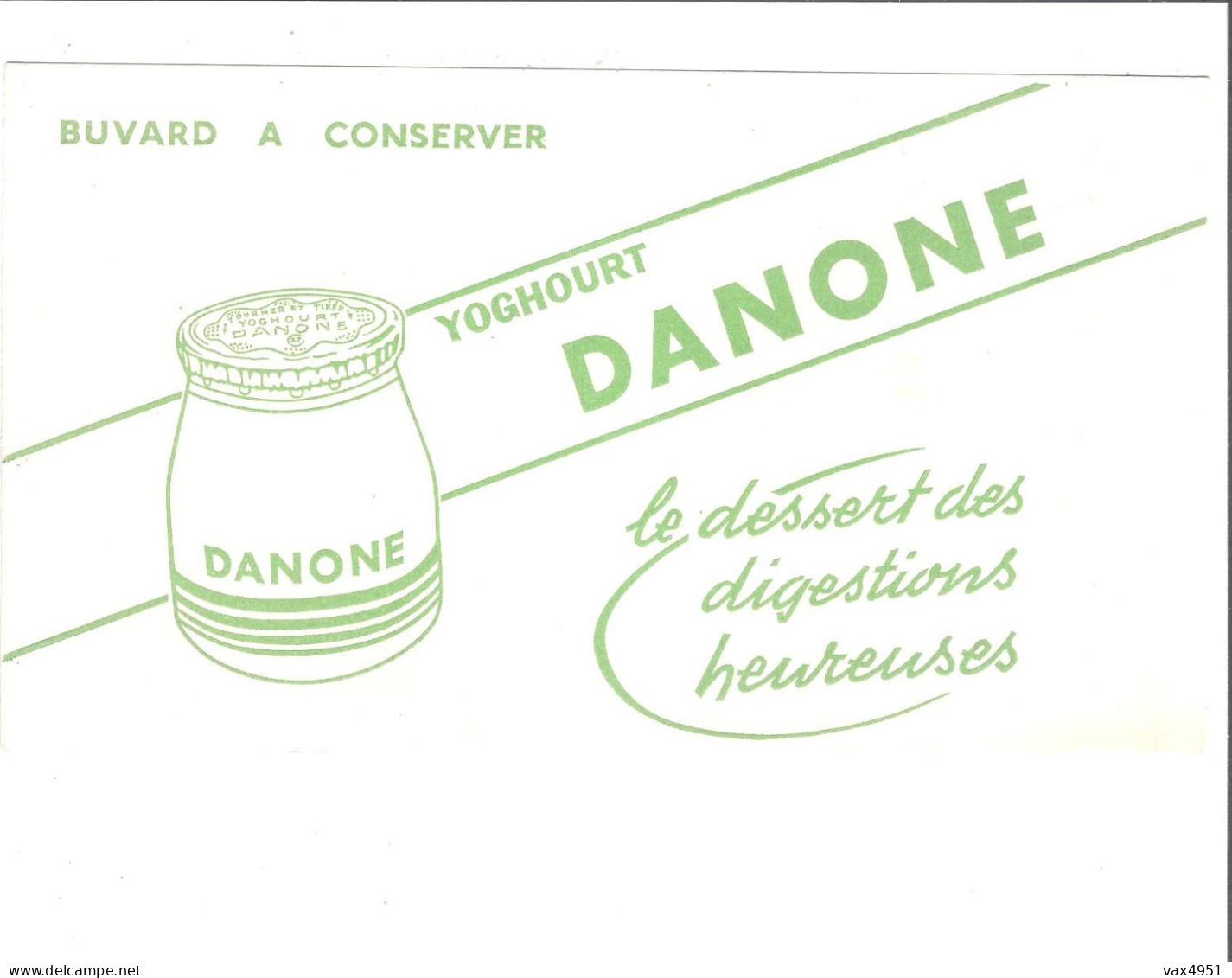 BUVARD  THEME  YOGHOURT DANONE        ****         A  SAISIR **** - Lattiero-caseario