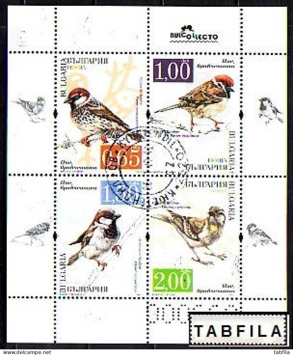 BULGARIA / BULGARIE - 2017 - Moineaux - Passeri -  Pf - Normal & No - Rare Used (O) - Used Stamps