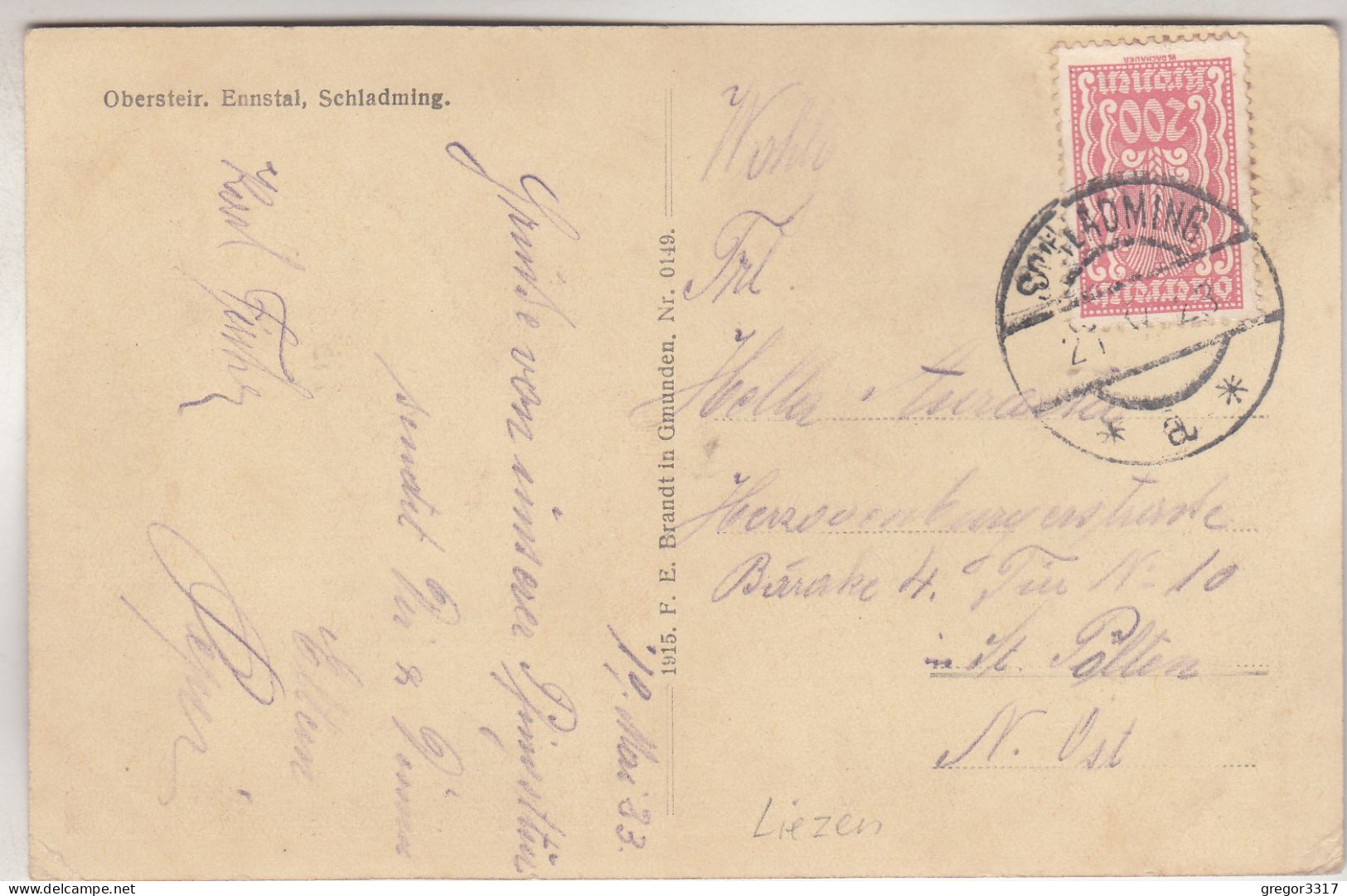 C7077) Obersteir. Ennstal - SCHLADMING - 1923 ! - Schladming