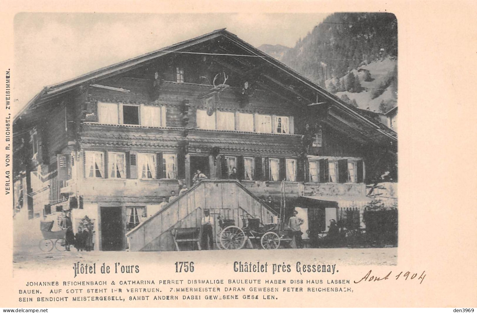 Suisse - BE - Châtelet Près GESSENAY (Saanen) - Hôtel De L'ours - Verlag Von R. Bichsel, Zweisimmen - Précurseur - Gessenay