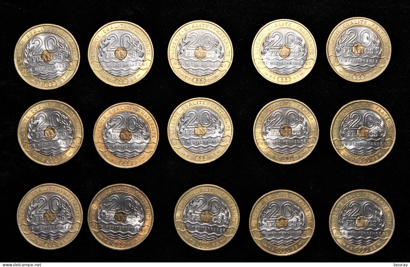 Lot De 15 Pièces 20F - 1993 - Jeux Méditerranéens - Superbe - 20 Francs