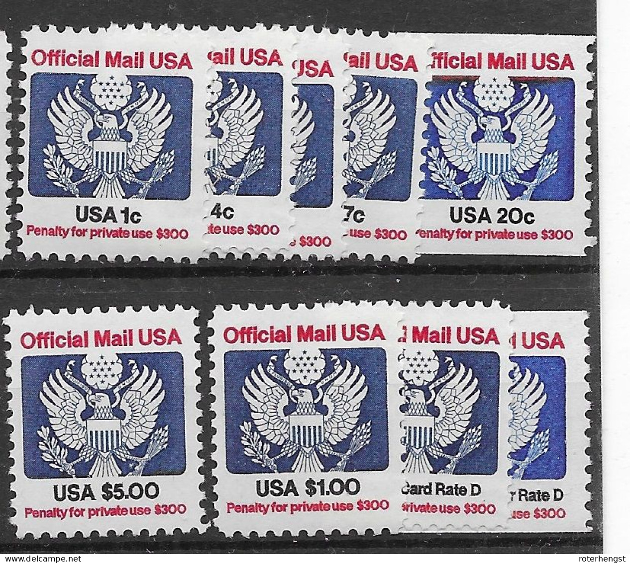 US Mnh ** Official Service Stamps (1983-85) Complete - Oficial