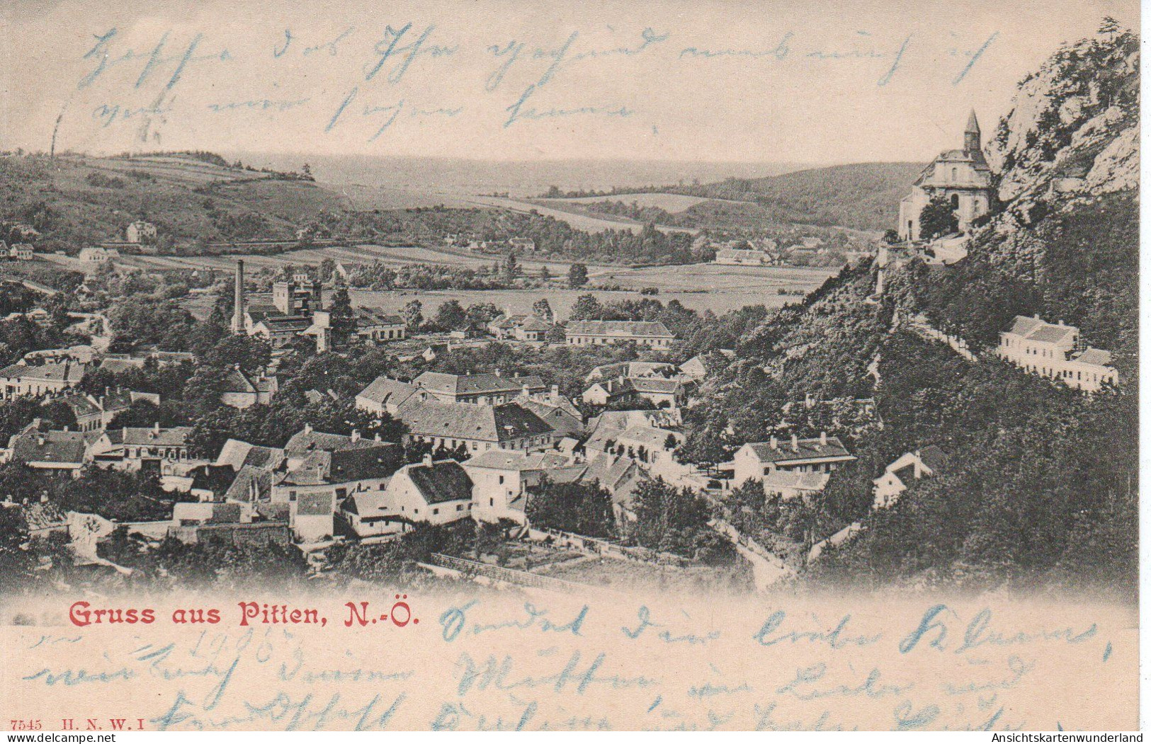 Gruss Aus Pitten Gesamtansicht 1903  (12558) - Pitten