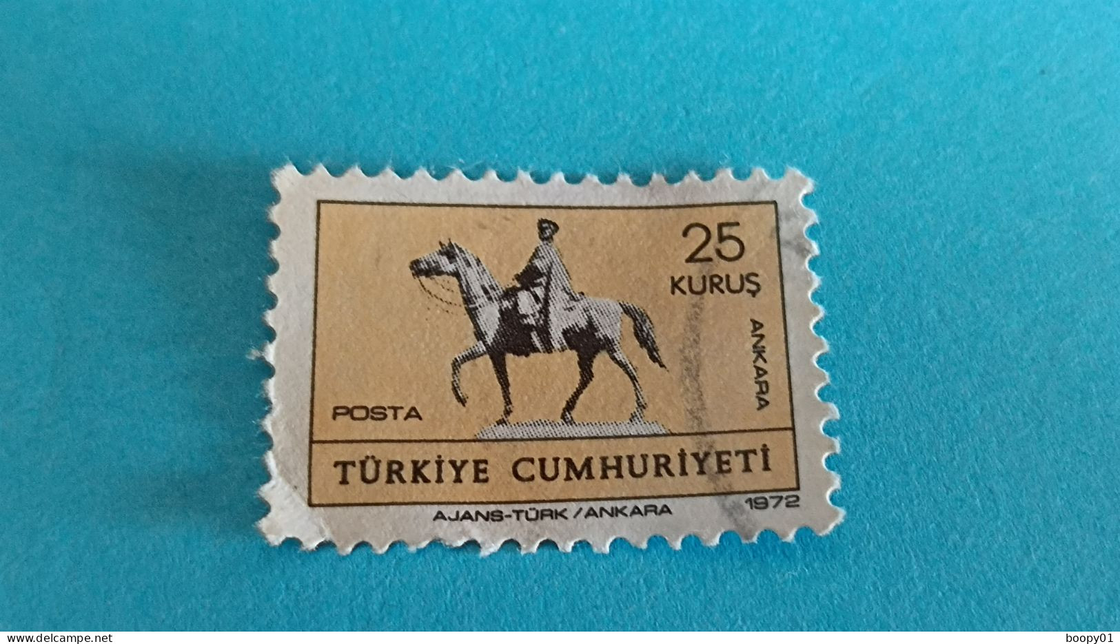 TURQUIE - TÛRKIYE - Timbre 1972 : Monuments - Statue équestre De Mustafa Kémal ATATÜRK - Oblitérés