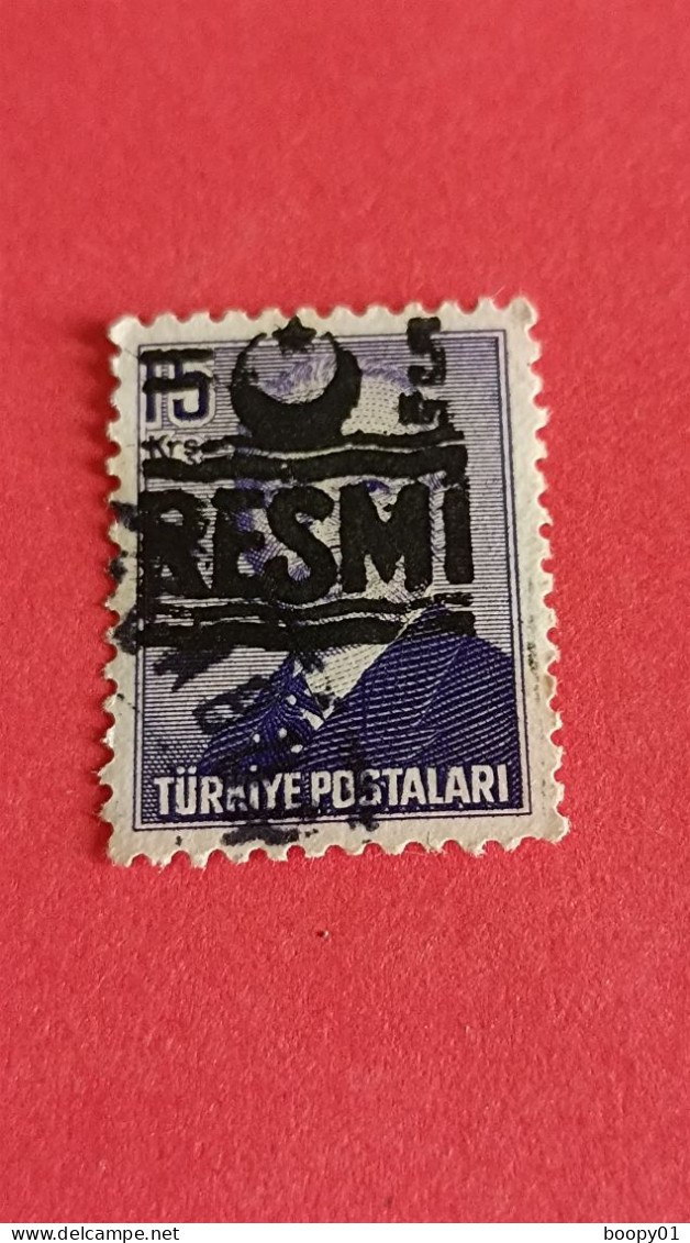 TURQUIE - TÛRKIYE - Timbre 1955 : Chefs D'Etat - Président Ismet INÖNÜ - Surchargé RESMI - Used Stamps