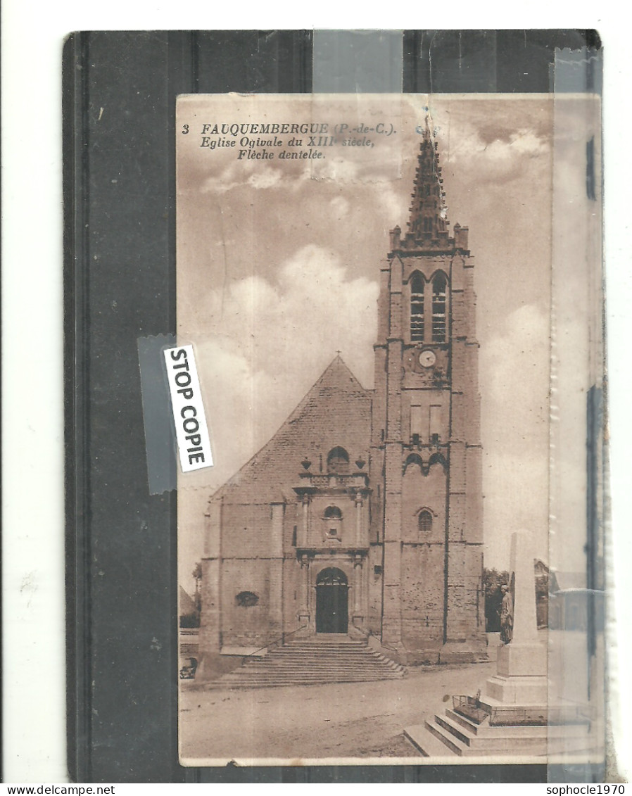 04-2023 - HUG300 - PAS DE CALAIS - 62 - FAUQUEMBERGUES - Eglise Ogivale - Fléche Dentelée - Accroc Haut - Fauquembergues