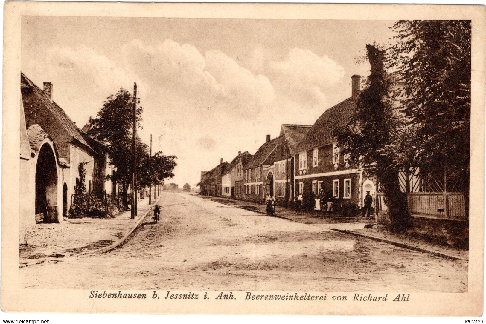 AK 1916 Siebenhausen B. Jessnitz Bobbau Bitterfeld-Wolfen Beerenweinkelterei Richard Ahl - Wolfen