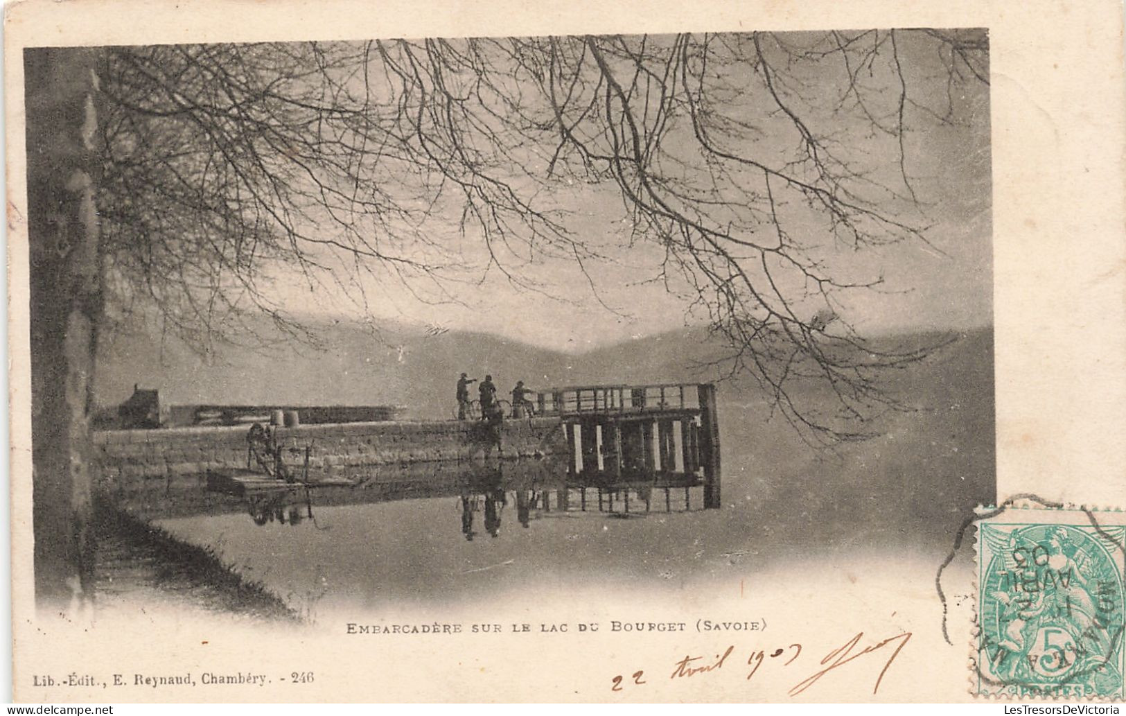 France - Embarcadère Sur Le Lac Du Bourget - Lib Edit. E. Reynaud - Animé - Oblitéré Ambulant  - Carte Postale Ancienne - Chambery