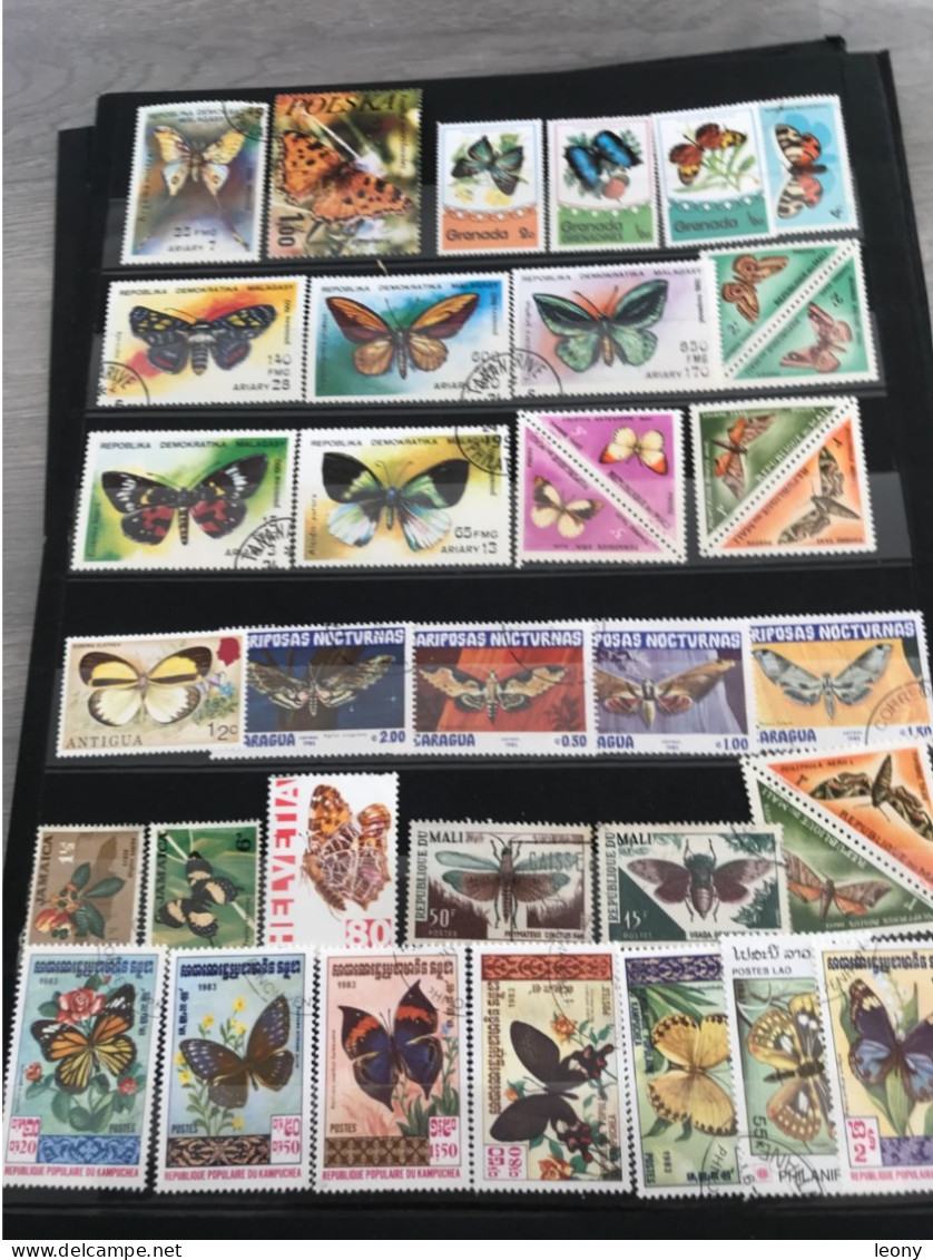 TIMBRES De DIVERS PAYS   " THEMATIQUE " - PAPILLONS - CHEVAUX - SPORTS - OISEAUX - ANIMAUX DIVERS..  - NEUFS & OBLITERES - Vrac (max 999 Timbres)