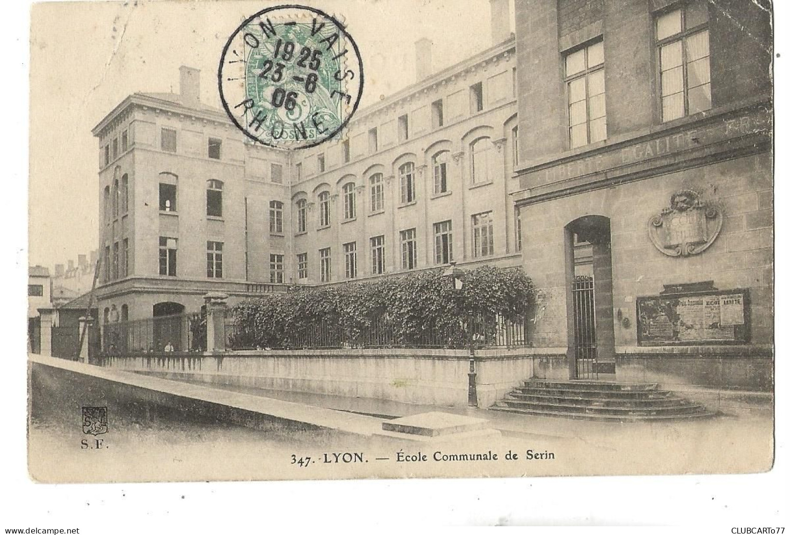 Lyon 4ème Arr (69) : L'Ecole Communale Du Serin En 1906 PF. - Lyon 4