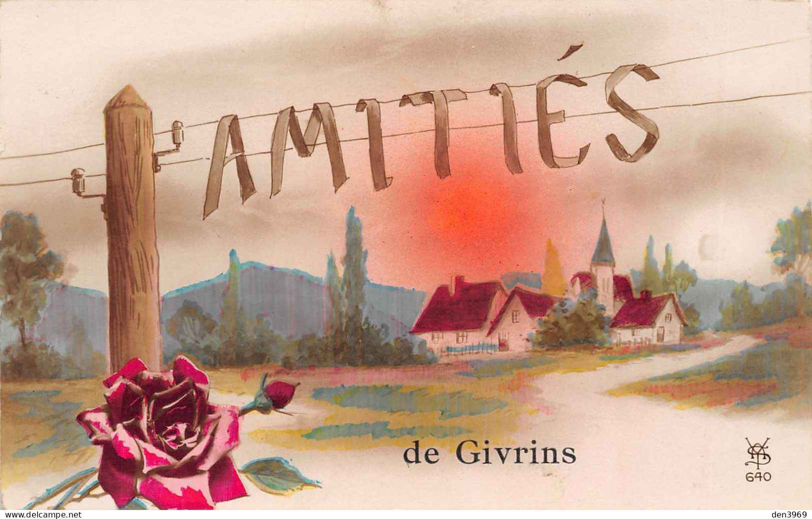 Suisse - VD - Amitiés De GIVRINS - Ecrit En 1928 à Lacroix à Martigna Jura (voir Les 2 Scans) - Givrins