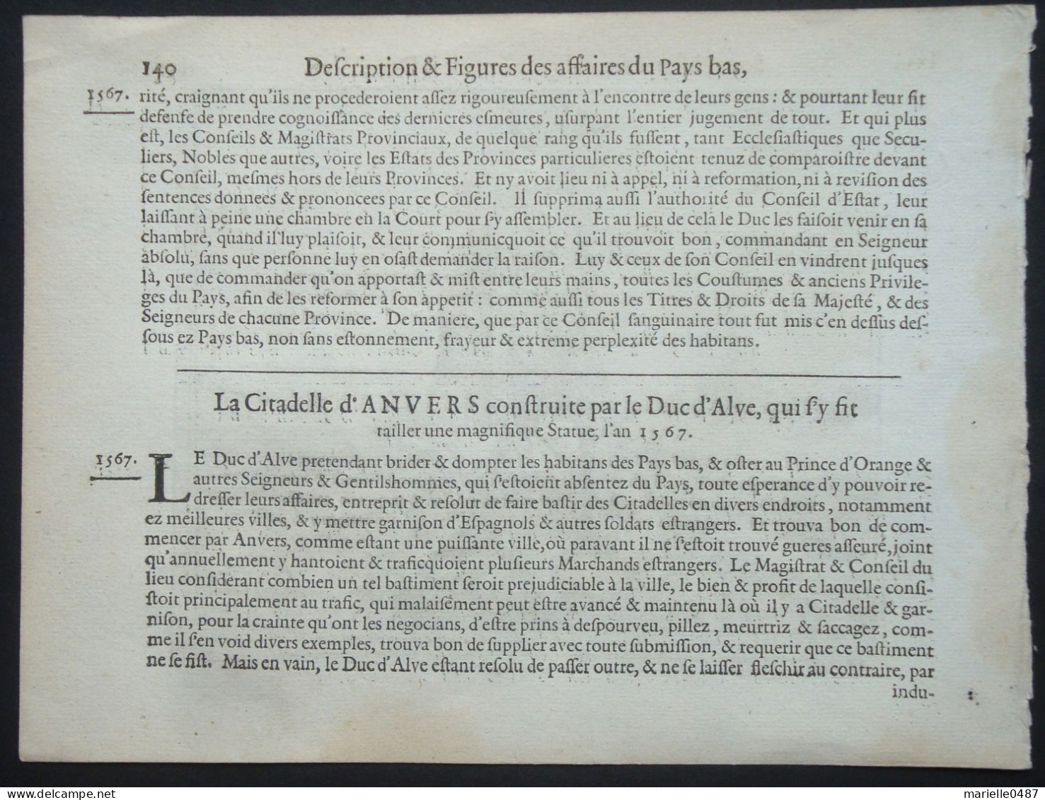 Les Guerres De Nassau - 1616 - Le Duc D'Albe - Willem Baudartius - Bis 1700