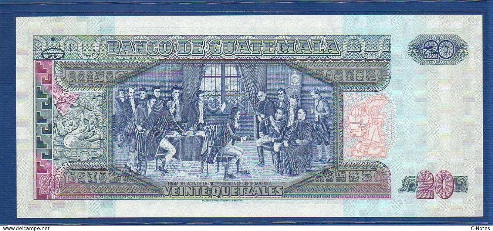 GUATEMALA - P.108 – 20 Quetzales 12.02.2003 UNC, S/n  E05178369B, Printer: FC Oberthur, France - Guatemala