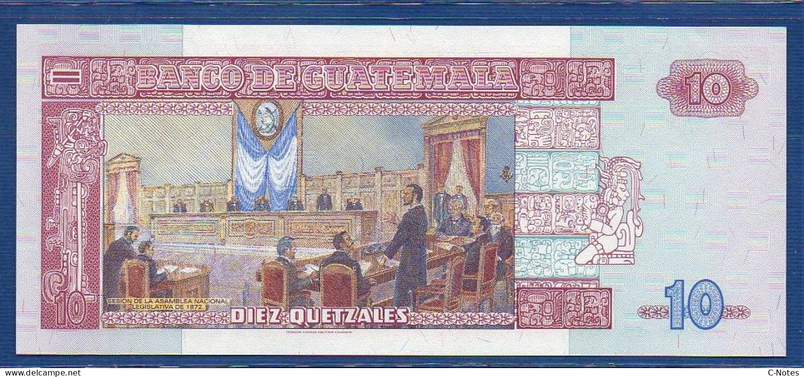 GUATEMALA - P.107 – 10 Quetzales 12.02.2003 UNC, S/n  D80353122A, Printer: FC Oberthur, France - Guatemala