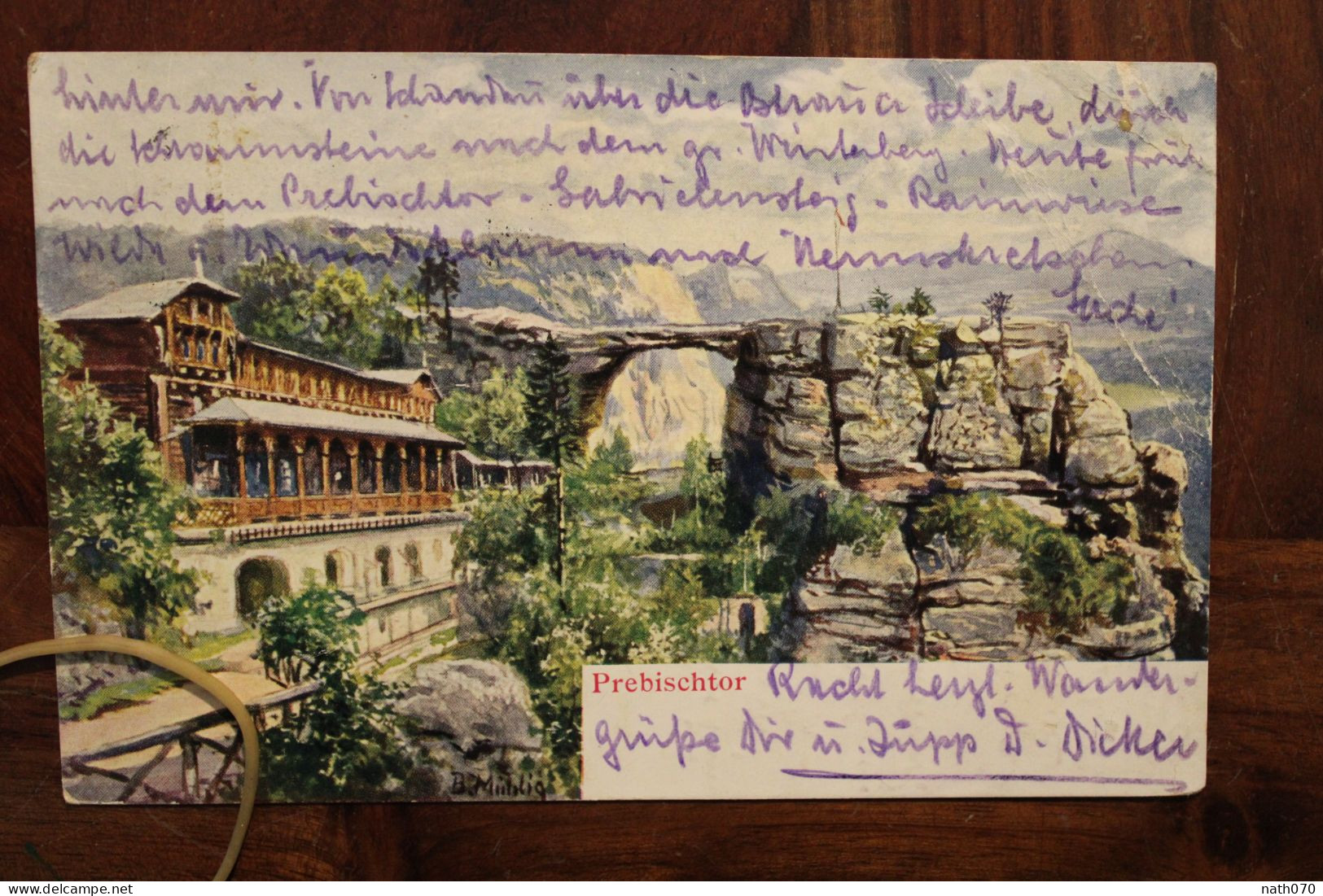 1924 CPA Ak Pravčická Brána Prebischtor Hotel TchécoSlovaquie Böhmen Tchéquie Czech Republic - Tchéquie