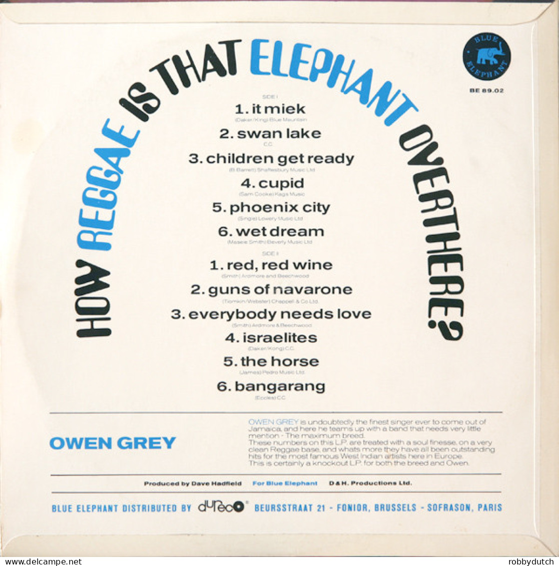 * LP *  HOW REGGAE IS THAT ELEPHANT OVER THERE? (Belgium, Blue Elephant 1971 EX) - Reggae