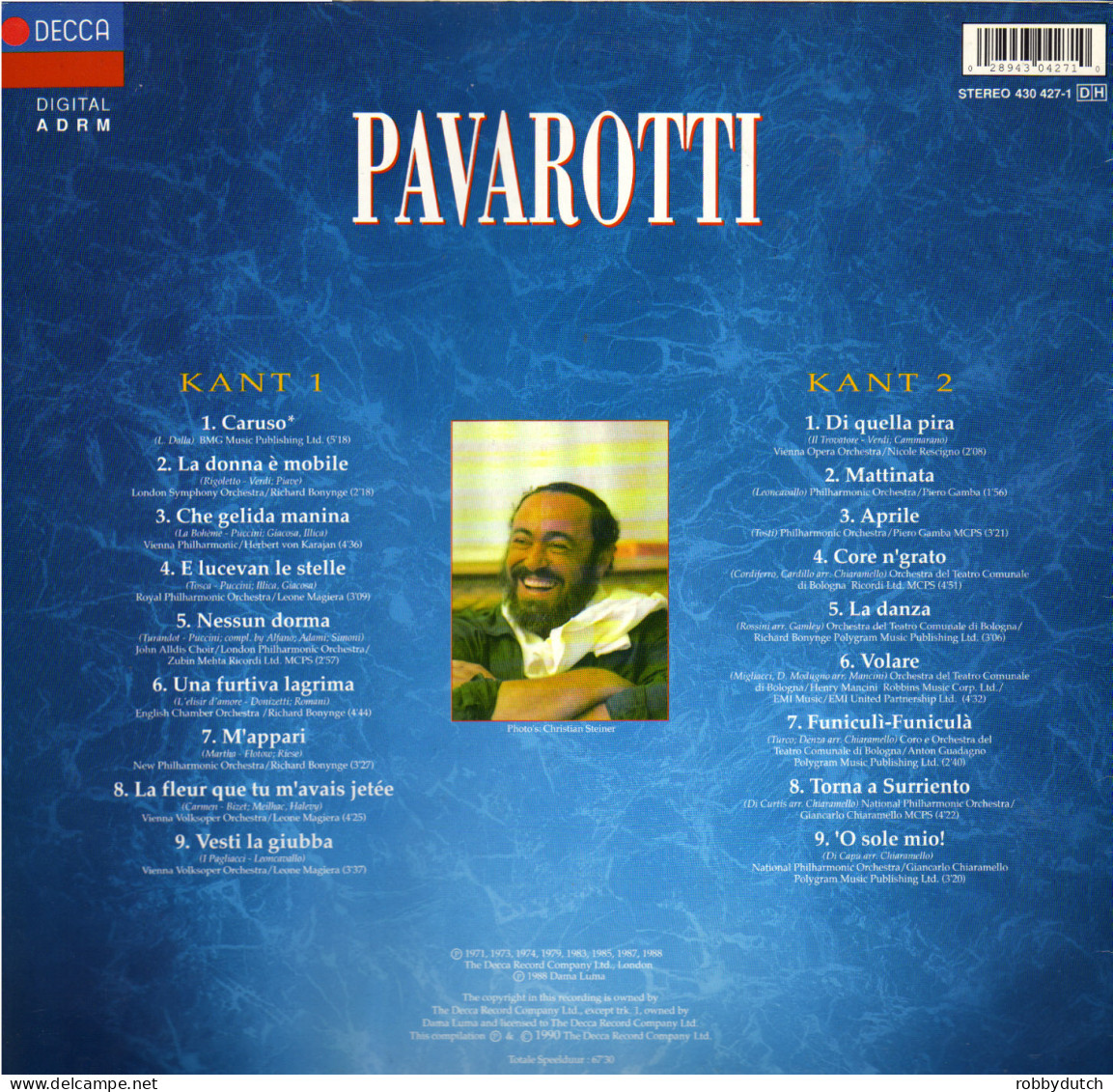 * LP *  PAVAROTTI - DE 18 MOOISTE OPNAMEN (Holland 1990 EX!!) - Opera / Operette