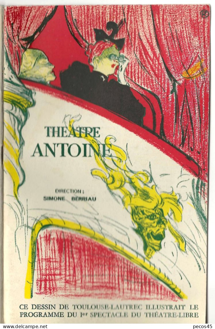 Théâtre ANTOINE : "L'Idiote" De Marcel ACHARD. Années 60 (?) - Theater, Kostüme & Verkleidung