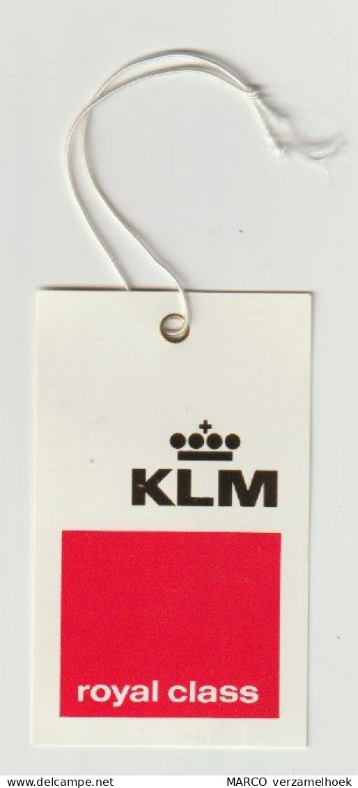 KLM Luggage Tag-kofferlabel Royal Class 1986 - Etichette Da Viaggio E Targhette
