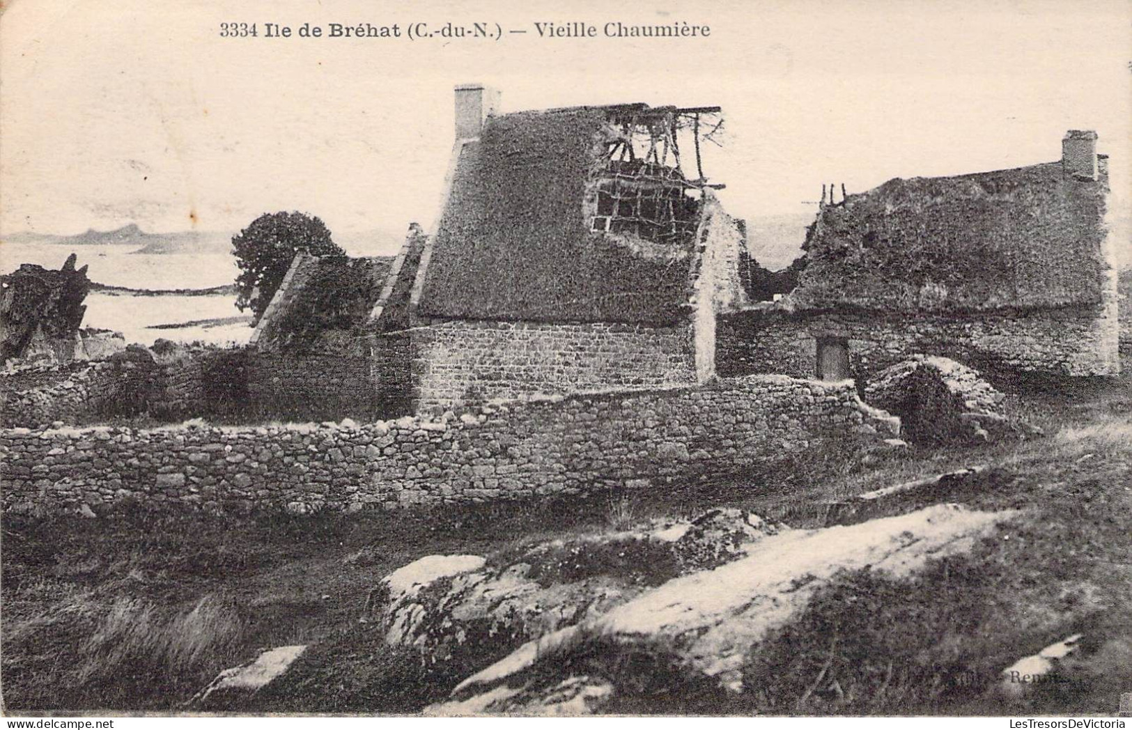 FRANCE - 22 - ILE DE BREHAT - Vieille Chaumière  - Carte Postale Ancienne - Ile De Bréhat