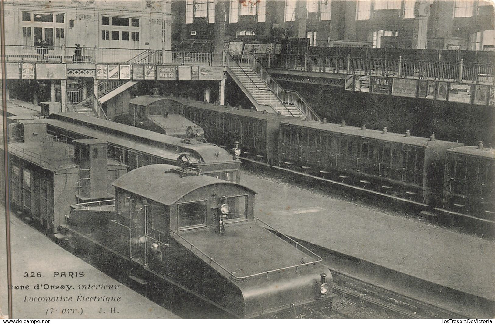 France - Paris - Gare D'Orsey - Intérieur - Locomotive électrique - J.H. - Train  - Carte Postale Ancienne - Transporte Público