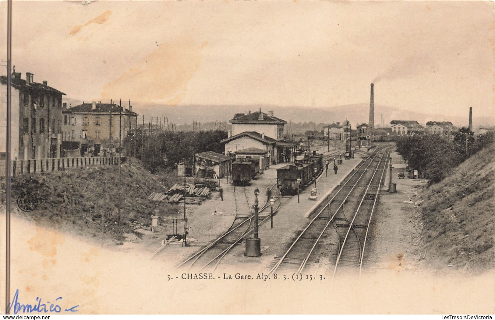 France - Chasse - La Gare - Animé - Train - Carte Postale Ancienne - Autres & Non Classés