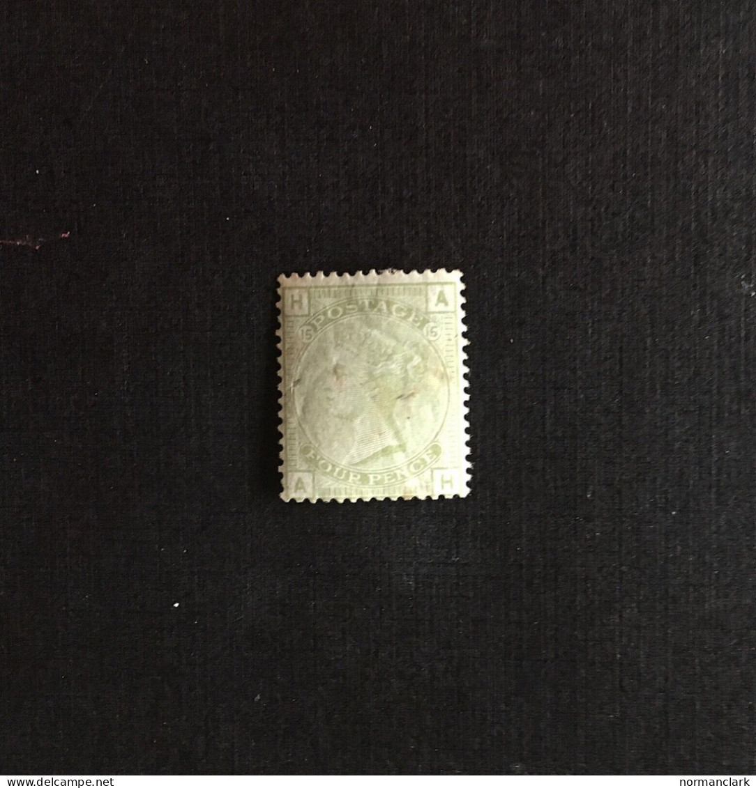 GB 1877 4d SAGE GREEN PLATE 15  SG 153 MINT PART GUM FINE LOOKING COPY RARE (1) - Unused Stamps