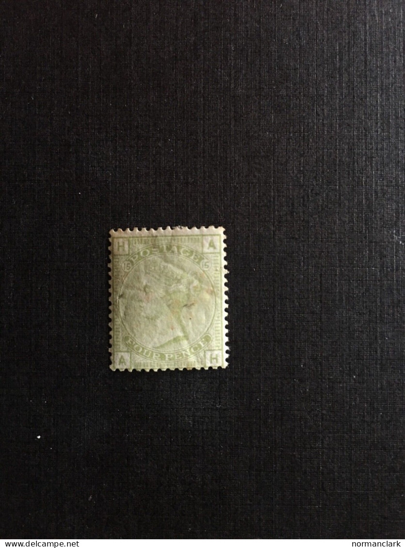 GB 1877 4d SAGE GREEN PLATE 15  SG 153 MINT PART GUM FINE LOOKING COPY RARE (1) - Ongebruikt