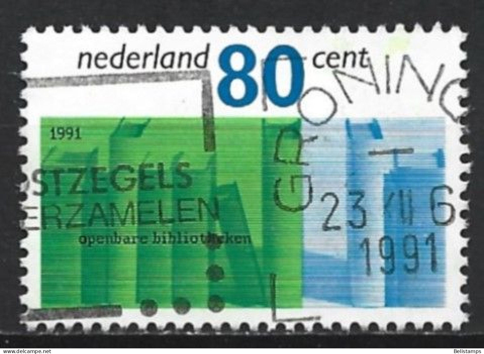 Netherlands 1991. Scott #802 (U) Public Libraries, Cet. Books - Oblitérés