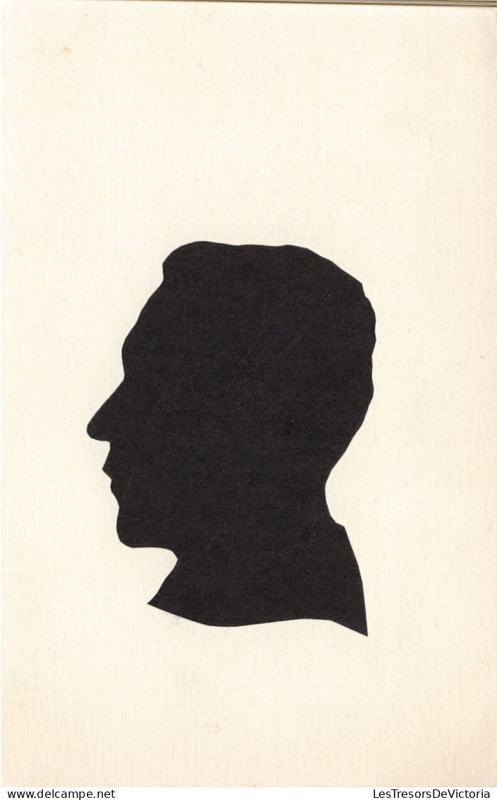 Silhouette - Homme De Profil  - Carte Postale Ancienne - Silhouette - Scissor-type