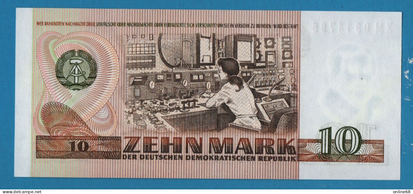 DDR RDA 10 MARK 1971 # XM0314795 P# 28b Clara Zetkin - 10 Mark