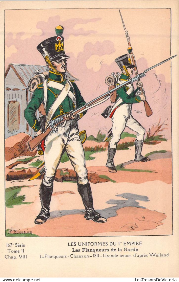 Militaria - Les Uniformes Du 1er Empire - Les Flanqueurs De La Garde - Chasseurs - Grande Tenue - Carte Postale Ancienne - Regimientos