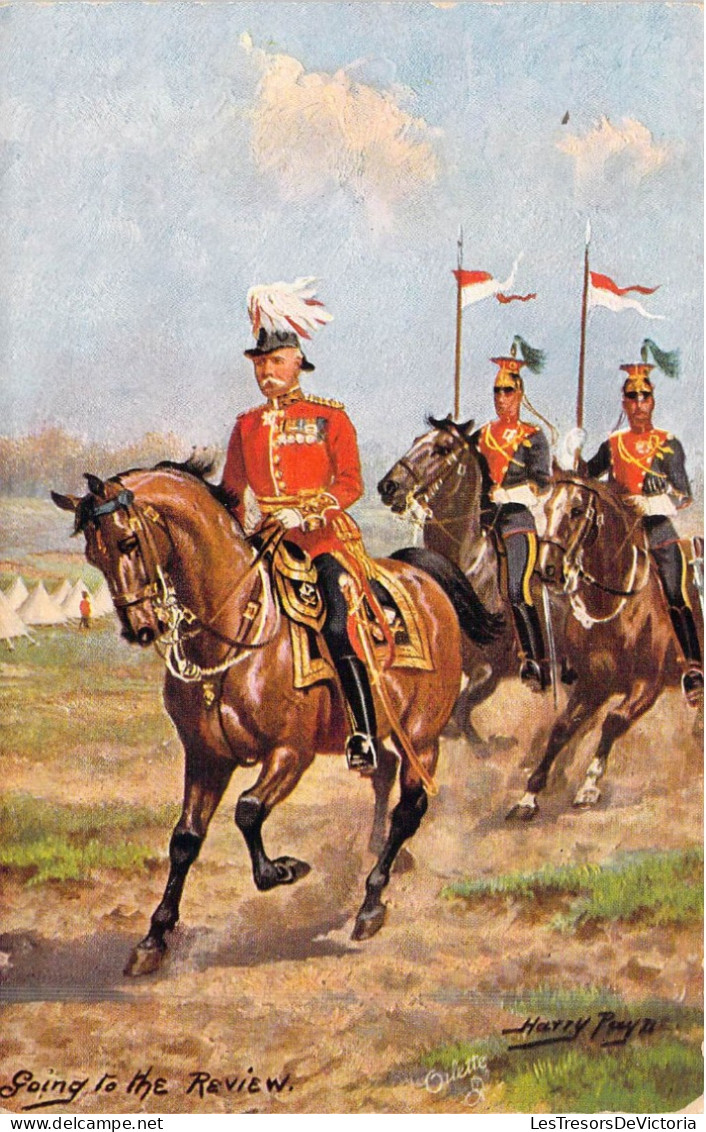 Militaria - Régiments - Going To The Review - Cavaliers - Carte Postale Ancienne - Regimente