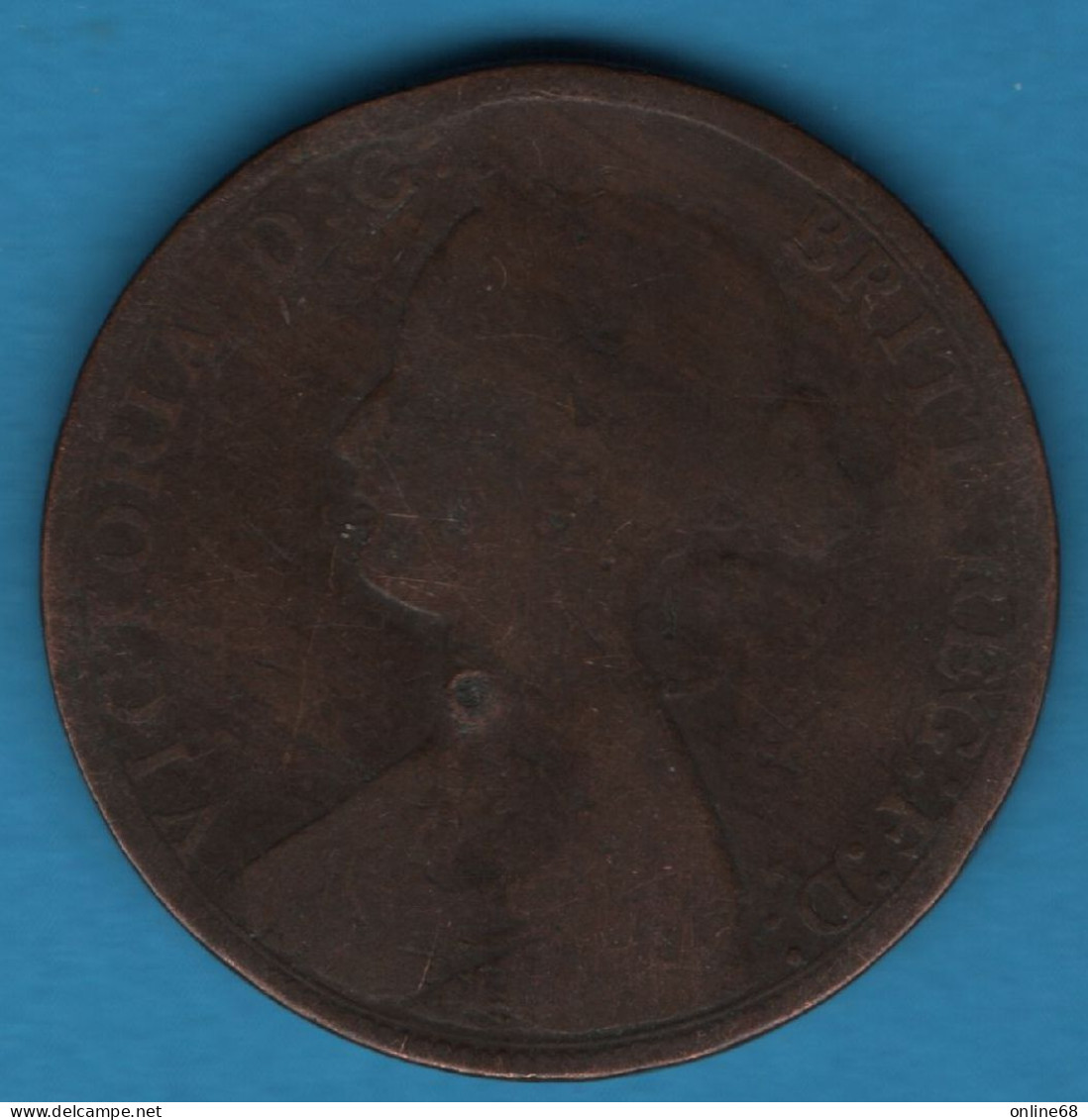 UK 1/2 PENNY 1861 KM# 748 VICTORIA DEI GRATIA - C. 1/2 Penny