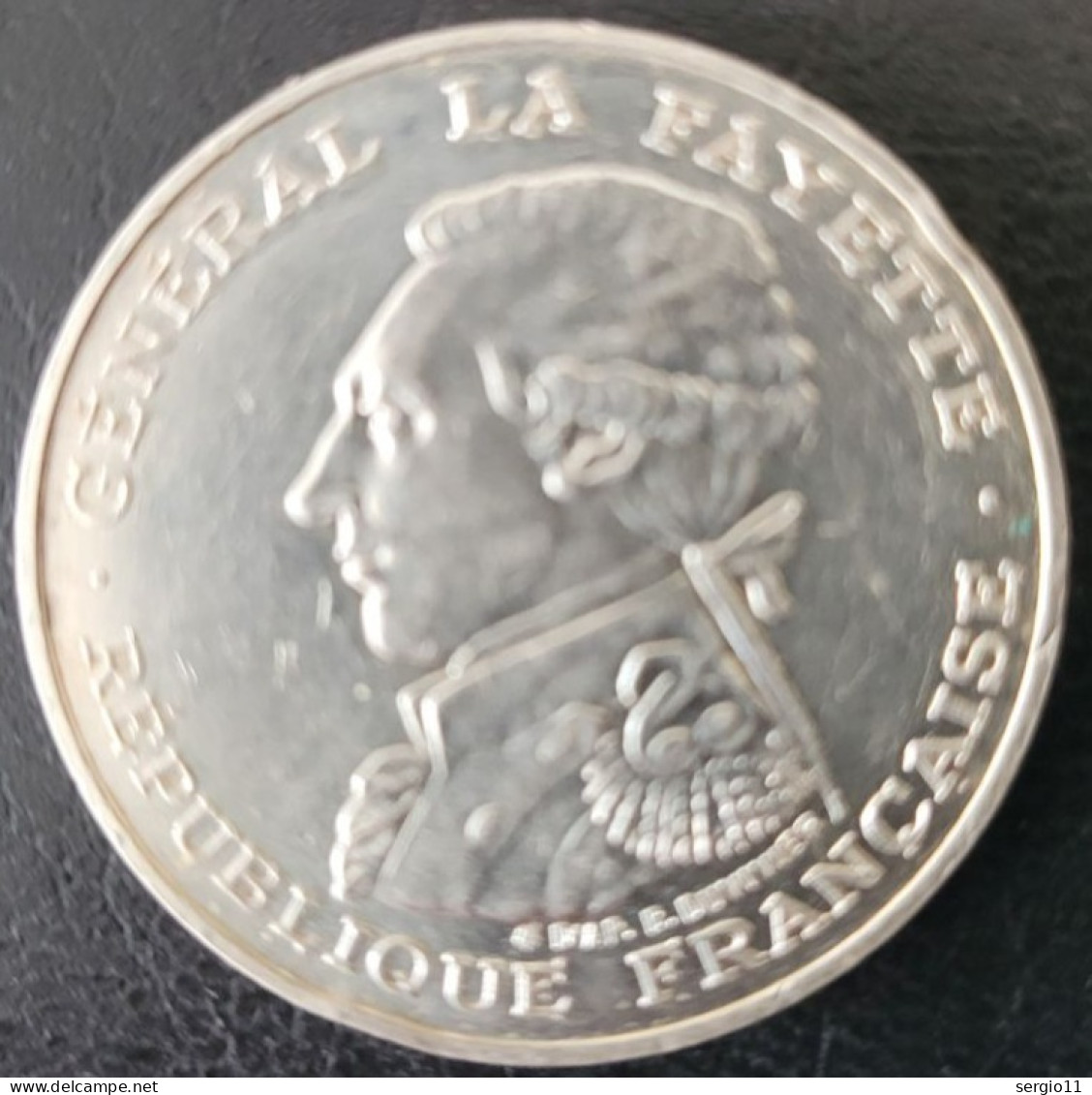 Pièce De 100 Francs Général LAFAYETTE 1987 EN ARGENT MASSIF - 100 Francs