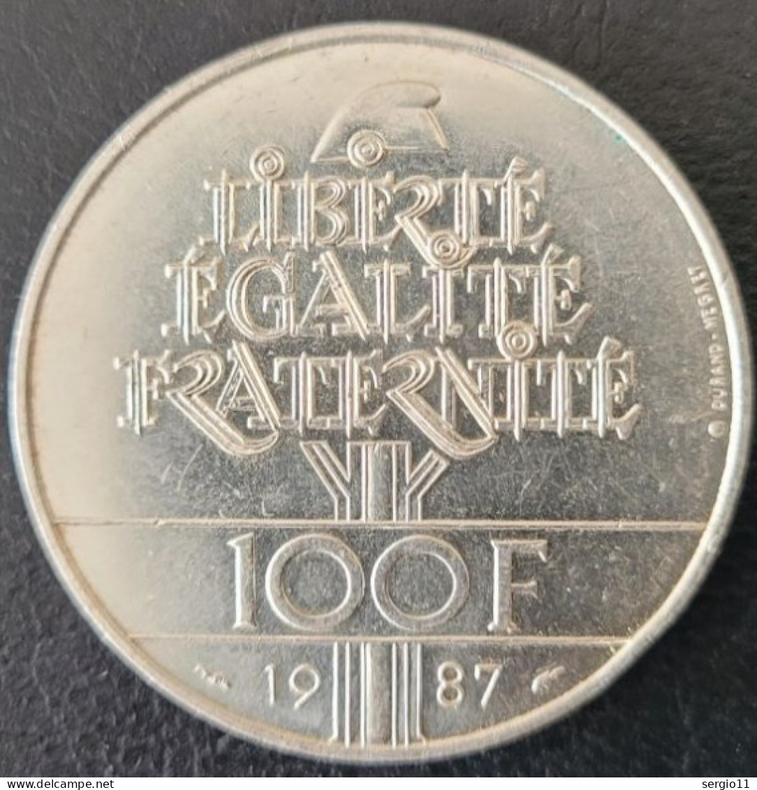 Pièce De 100 Francs Général LAFAYETTE 1987 EN ARGENT MASSIF - 100 Francs