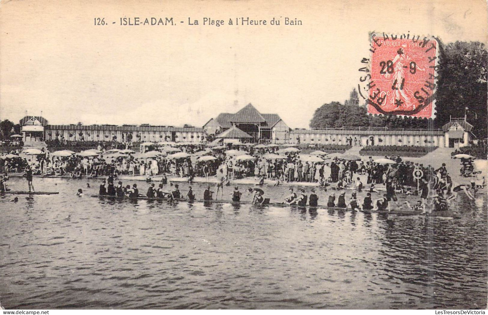 FRANCE - 95 - Isle-Adam - La Plage à L'Heure Du Bain - Carte Postale Ancienne - L'Isle Adam