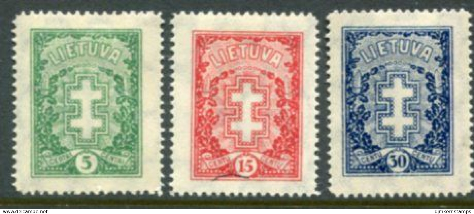LITHUANIA 1929 Definitive 5, 15, 30 C.  LHM / *. Michel 288-90 - Lituania