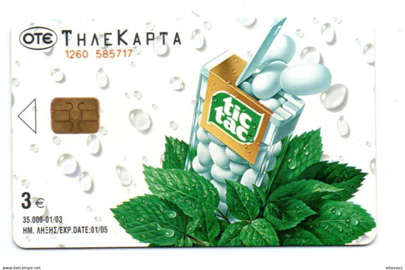 TIC TAC Bonbons  Télécarte Grèce  Phonecard (M 456) - Griechenland