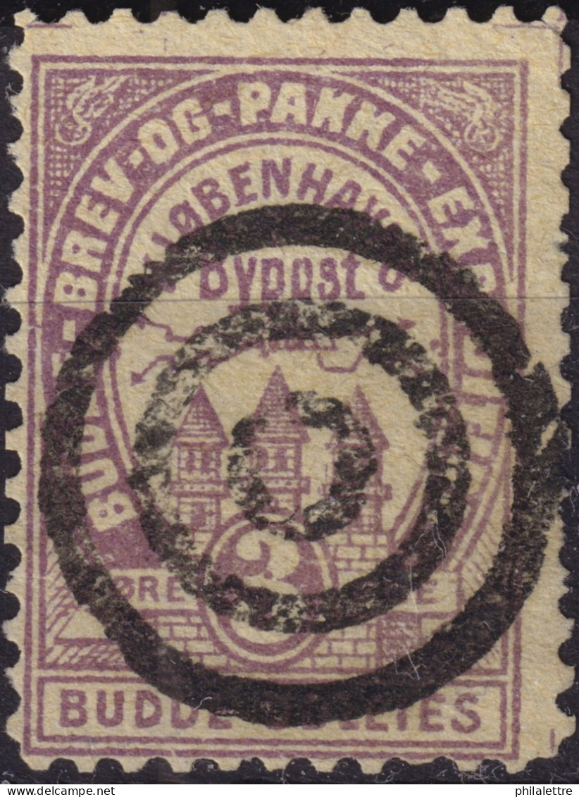 DANEMARK / DENMARK - 1887 (2 Dec) - COPENHAGEN Lauritzen & Thaulow Local Post 3øre Pale Violet - VF Used -d - Local Post Stamps